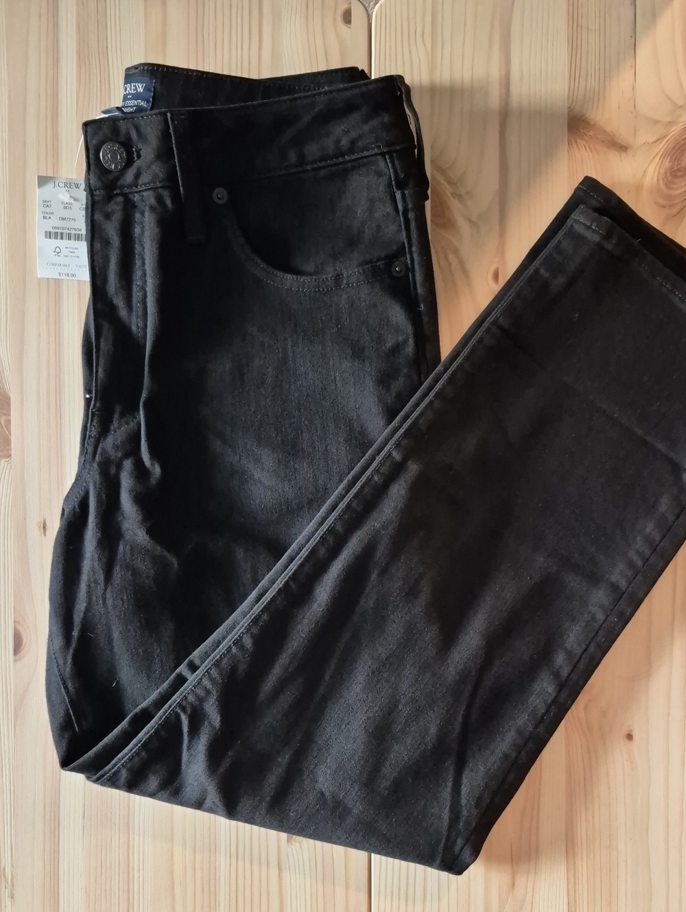J. Crew Women's Black Curvy Essential Straight Jeans